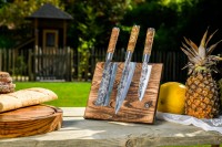 Vorschau: VG10 Forged Kochmesser mit Klingenschutz aus Leder Vorschau: VG10 Forged Kochmesser mit Klingenschutz aus Leder