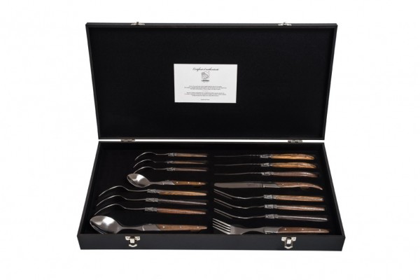 Luxury Line Besteckset 16-teilig verschiedene Holzsorten