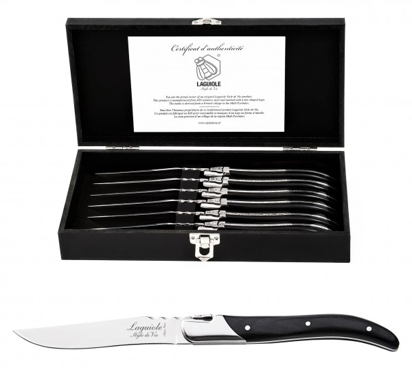 Luxury Line Steakmesser Ebenholz Schwarz
